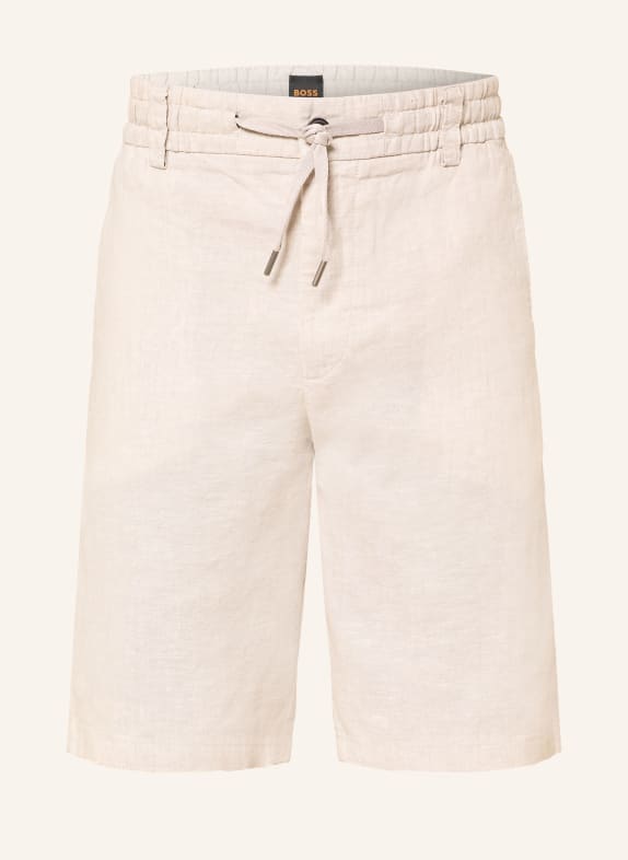 BOSS Chinoshorts CHINO Tapered Fit mit Leinen BEIGE