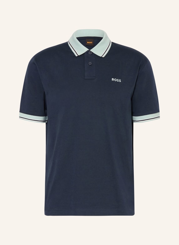 BOSS Jersey-Poloshirt BLOCKS Relaxed Fit DUNKELBLAU / MINT