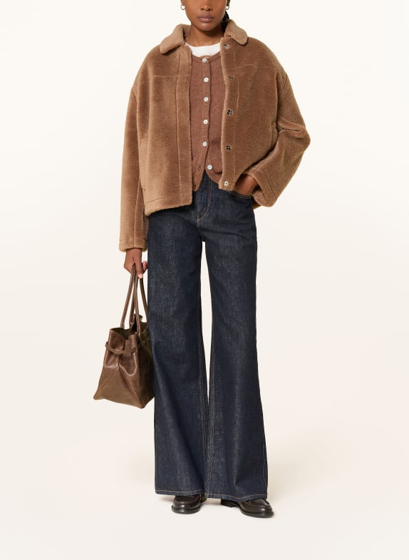 IQ STUDIO Kunstfell-Jacke BRAUN