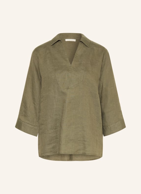 lilienfels Lněná halenka s 3/4 rukávem OLIVOVÁ