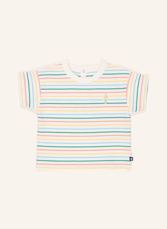 PETIT BATEAU T-Shirt WEISS / HELLROT / GRÜN