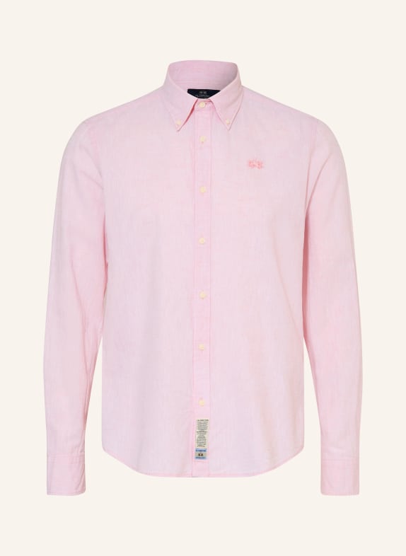LA MARTINA Hemd Regular Fit mit Leinen ROSA