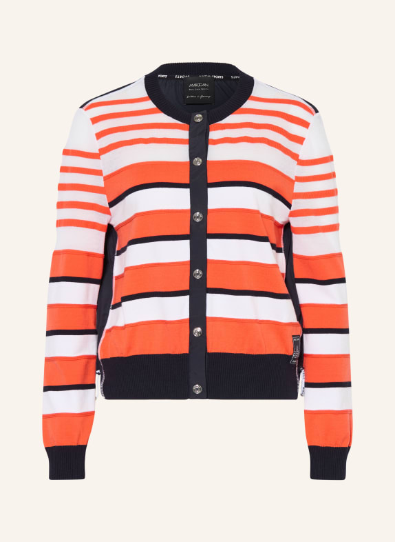 MARC CAIN Strickjacke im Materialmix 223 bright tomato