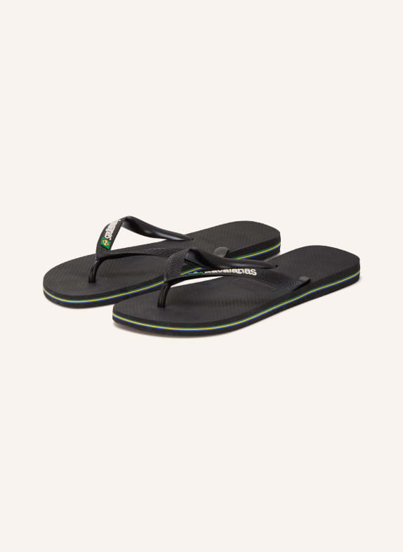havaianas BRASIL LOGO Toe Separators BLACK