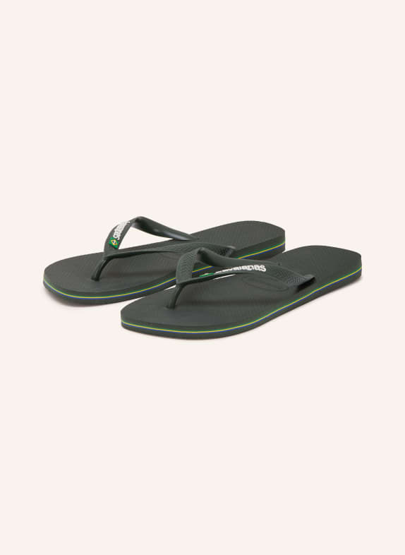 havaianas BRASIL LOGO Toe Separators DARK GREEN