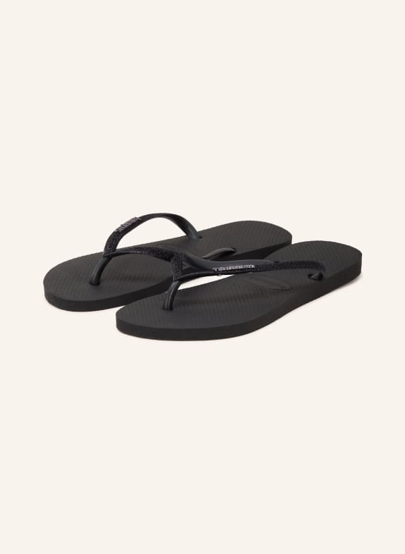 havaianas Tongs SLIM GLITTER NOIR