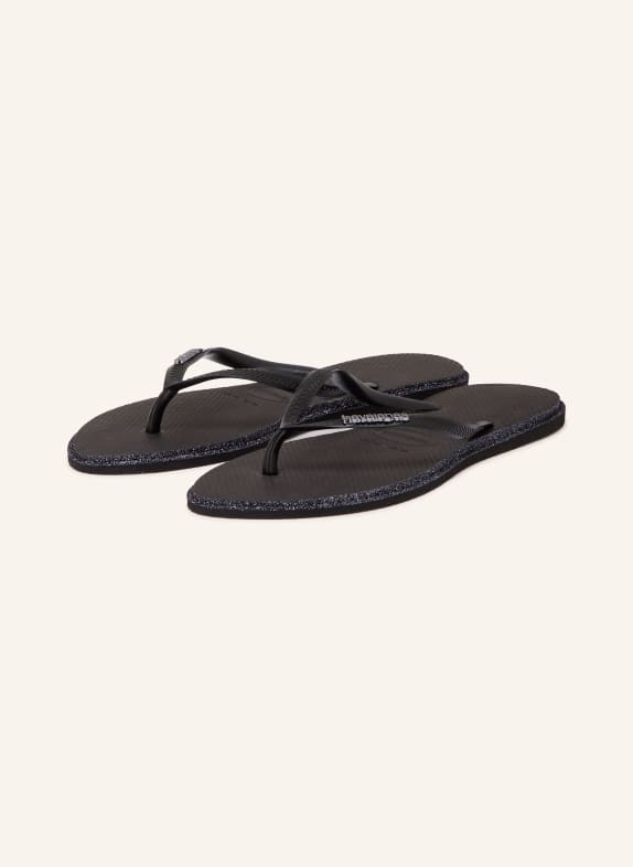 havaianas Séparateurs d'orteils SLIM POINT GLITTER NOIR