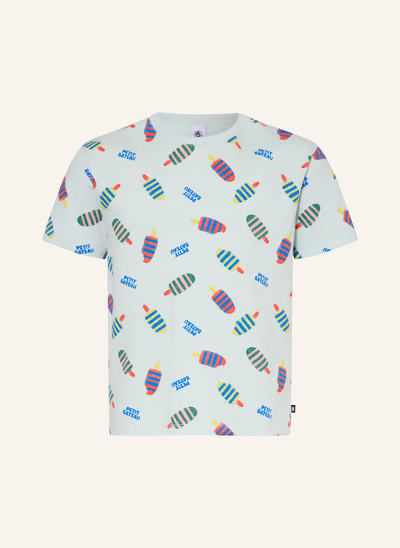 PETIT BATEAU T-shirt MENTHE / ROUGE / BLEU