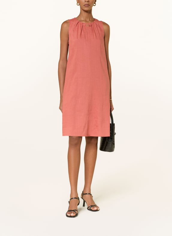 MARC CAIN Linen dress 488 etruscan red