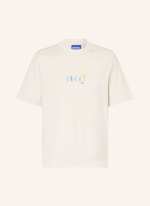 HUGO T-shirt NULAXO ÉCRU / JAUNE / BLEU