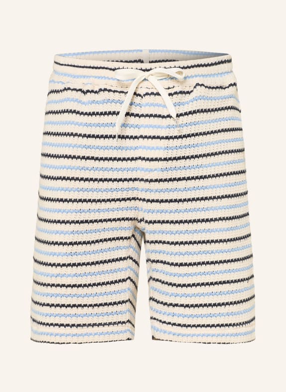 STRELLSON Short en maille HIRO BLANC / BLEU CLAIR / BLEU FONCÉ
