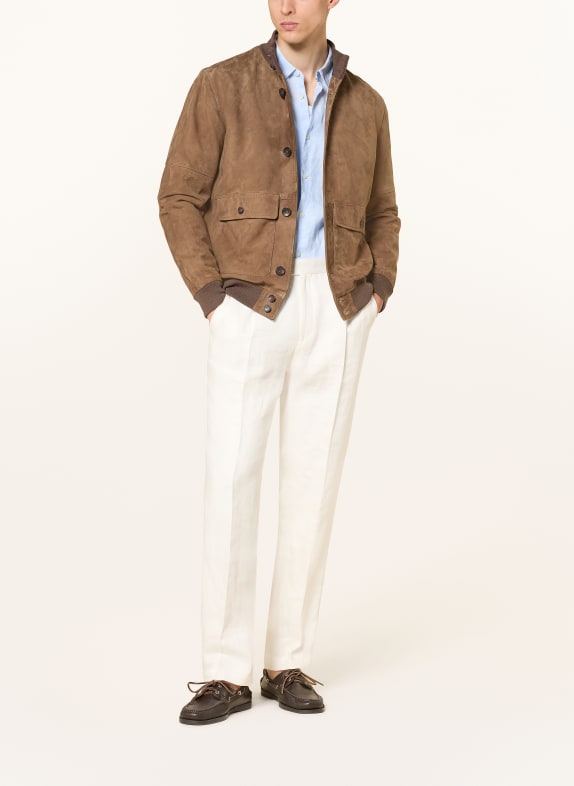 DRESSLER Leren blouson BRUIN / MARRON FONCÉ