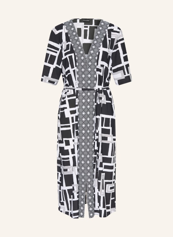 Charmline Kaftan GRAPHIC FRAME SCHWARZ / WEISS