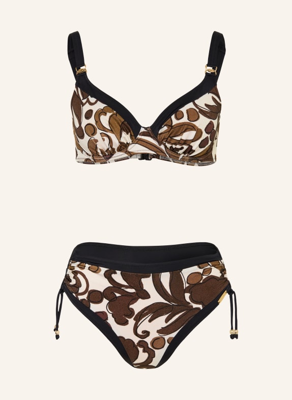 Charmline Bügel-Bikini ORNAMENT GRACE KHAKI / ECRU / SCHWARZ