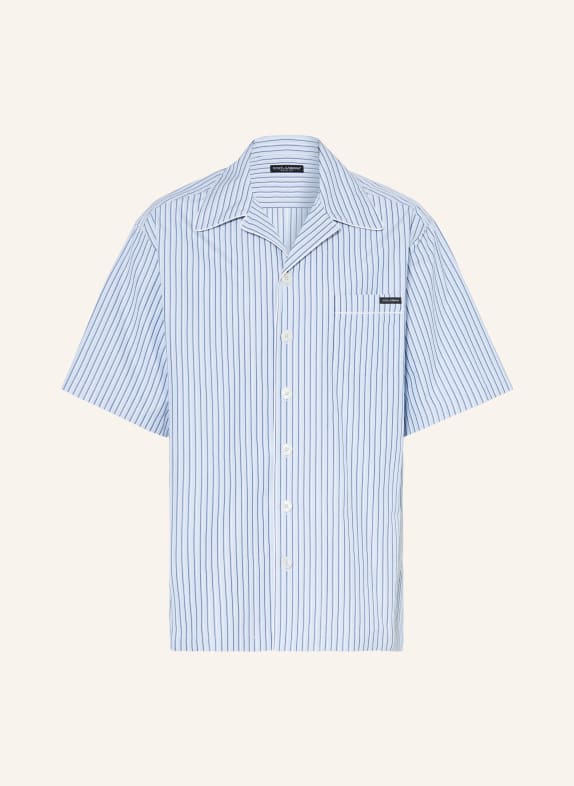 DOLCE & GABBANA Resorthemd Comfort Fit HELLBLAU / BLAU / WEISS