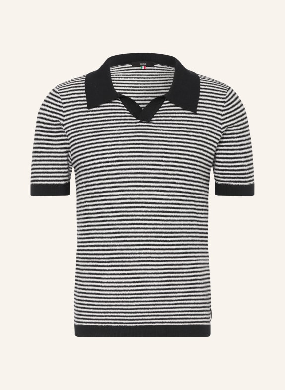 CINQUE CIRIANO Knit Polo Shirt DARK BLUE / WHITE