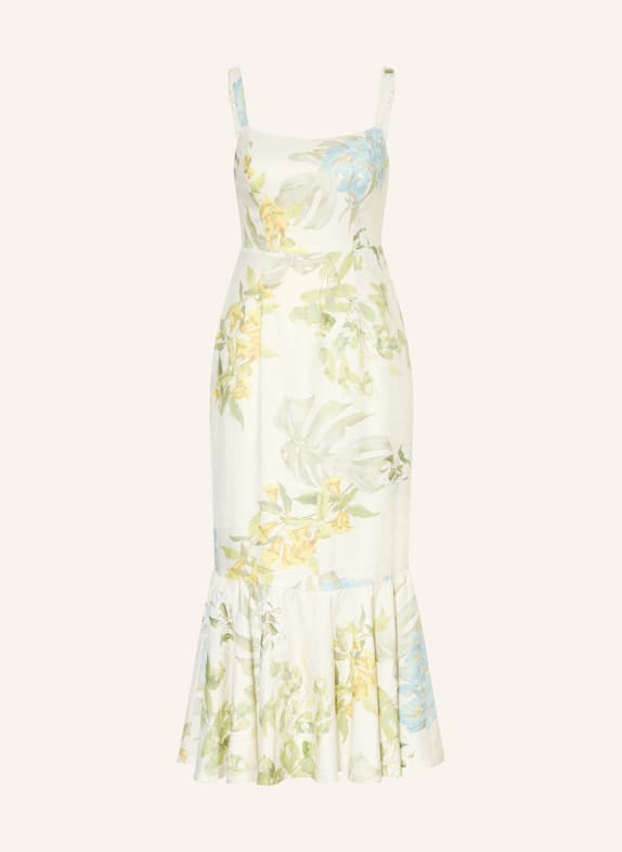 GUESS Kleid RORY mit Leinen CREME / HELLGRÜN / HELLBLAU