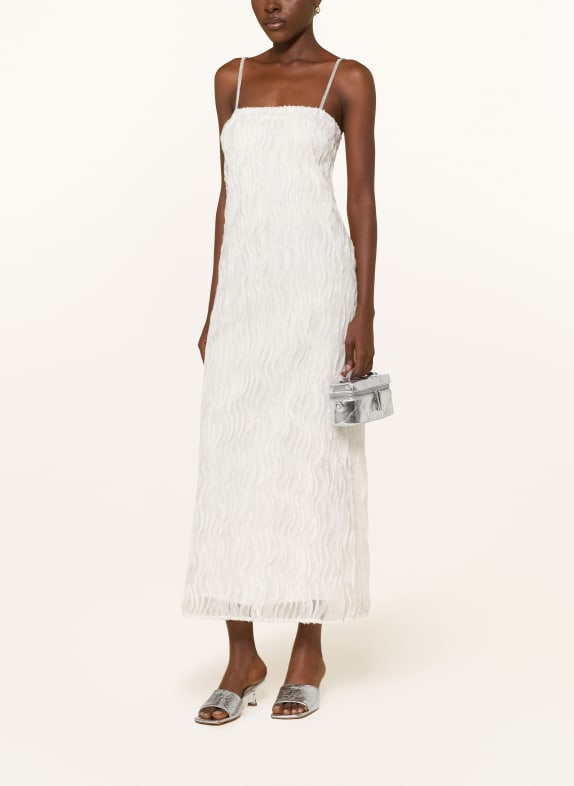 PESERICO Dress with rhinestones ECRU