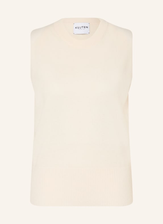 KUJTEN DIVINA Cashmere Sleeveless Sweater CREAM