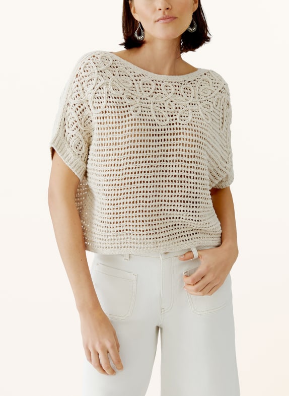 oui Strickshirt HELLBRAUN