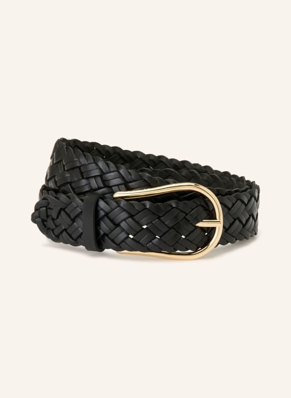 GIANNI CHIARINI ceinture en cuir NOIR / OR
