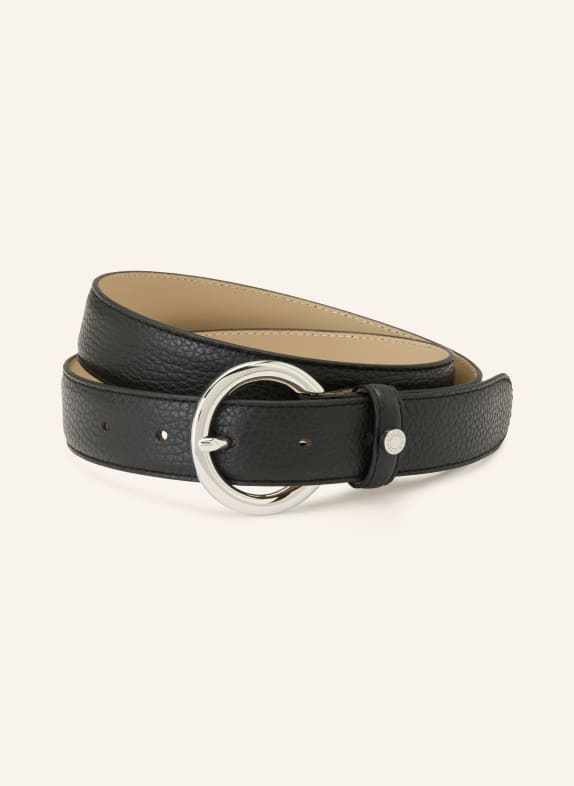 GIANNI CHIARINI ceinture en cuir NOIR / ARGENT