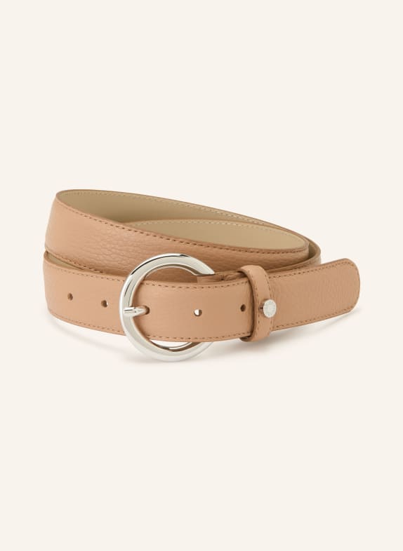 GIANNI CHIARINI ceinture en cuir MARRON CLAIR / ARGENT