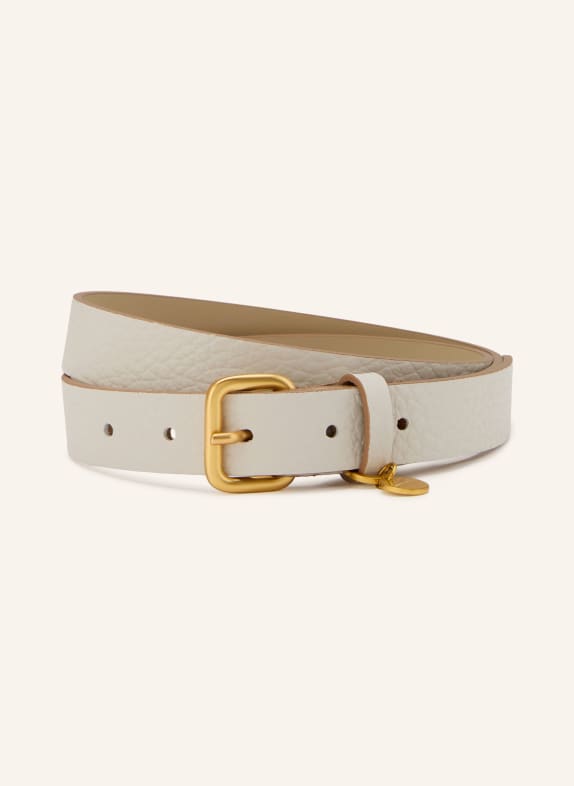 GIANNI CHIARINI ceinture en cuir CRÈME / OR