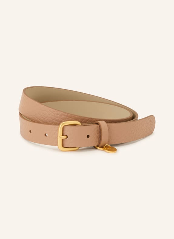 GIANNI CHIARINI ceinture en cuir MARRON CLAIR / OR