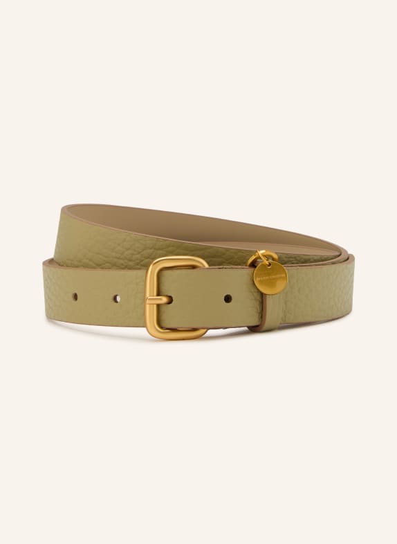 GIANNI CHIARINI ceinture en cuir VERT CLAIR / OR