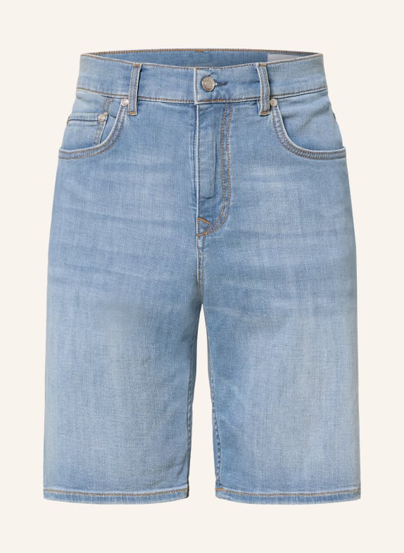 BALDESSARINI Džínové šortky Regular Fit 6856 sky blue used mustache