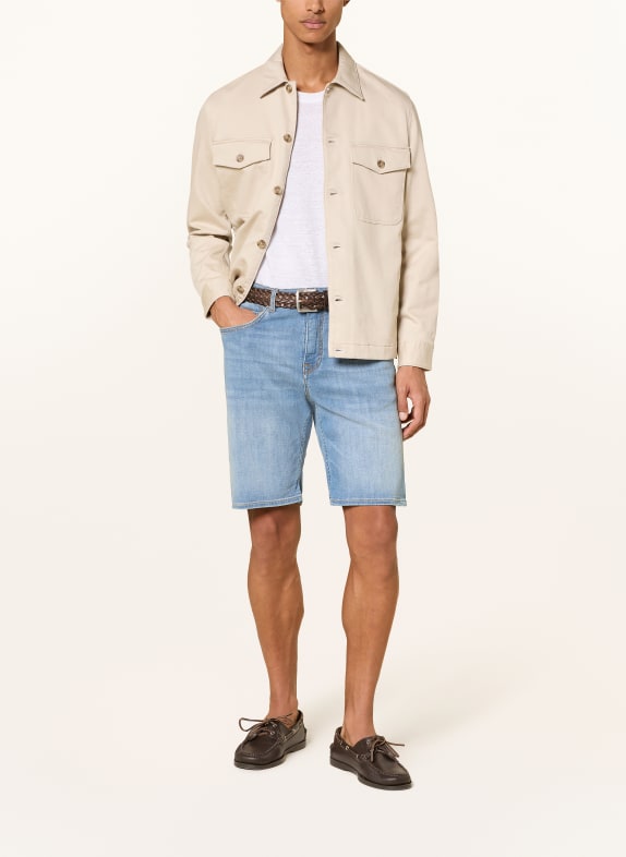BALDESSARINI Jeansshort Regular Fit 6856 sky blue used mustache