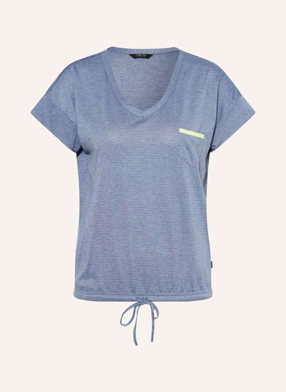 me°ru' T-Shirt RUNDU WB BLUE / NEON YELLOW