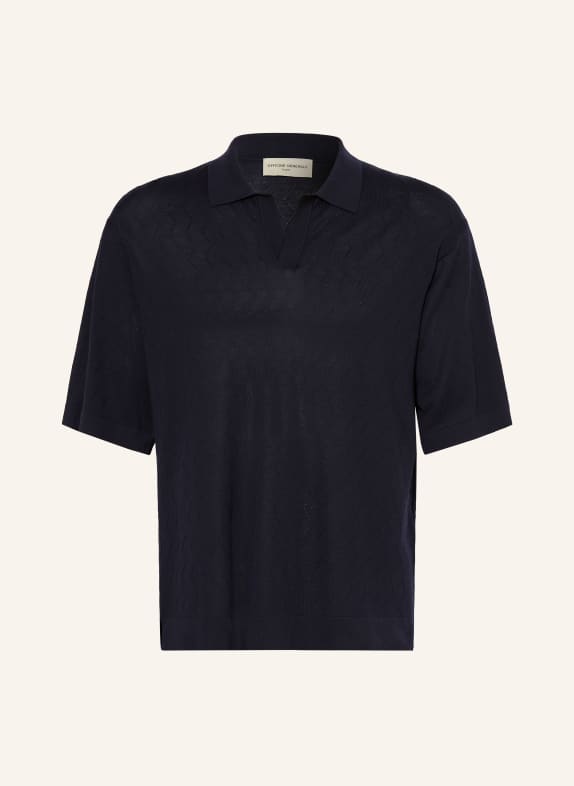 Officine Générale Polo en maille BLEU FONCÉ