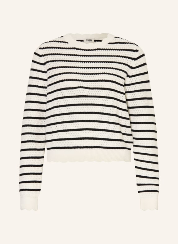 DRYKORN Pullover VILSA ECRU / SCHWARZ