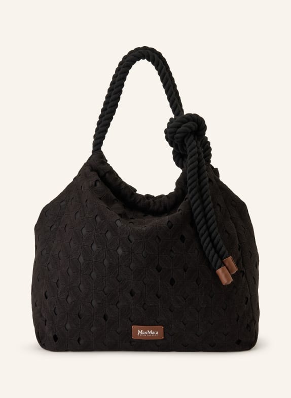 Max Mara BEACHWEAR Plážová taška BCHARTE ČERNÁ / HNĚDÁ