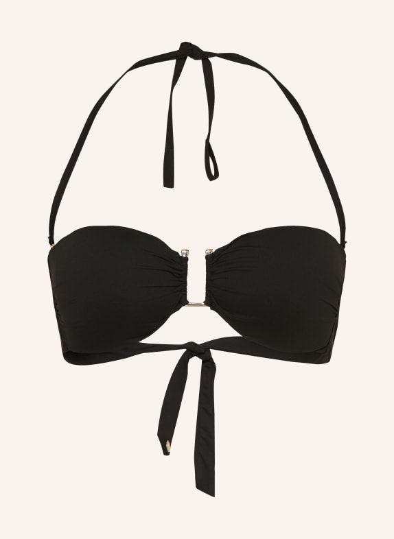 Max Mara BEACHWEAR Top bikini typu bandeau AMELIA CZARNY