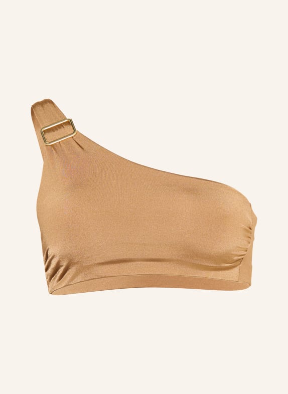 Max Mara BEACHWEAR Top bikini na jedno ramię ALISIA CAMELOWY