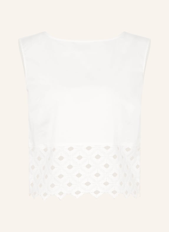 Max Mara BEACHWEAR Top MAGGIO in een mix van materialen WIT