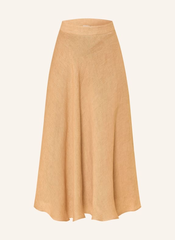 MARELLA Spódnica z lnu CAMELOWY