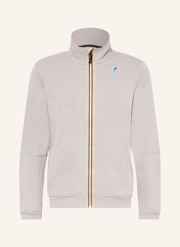 K-WAY Sweatjacke PEPIN POLY COTTON GRAU / ORANGE / NEONGELB