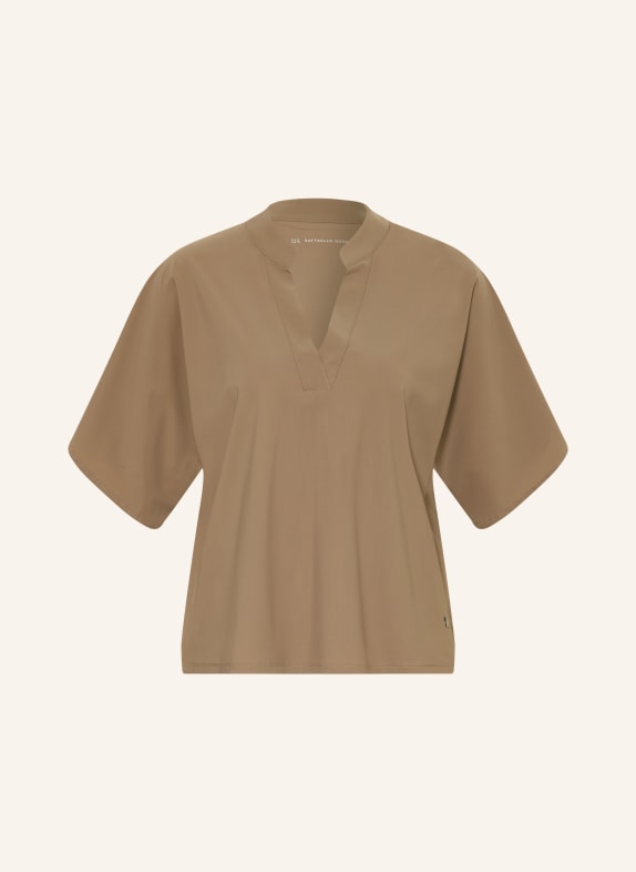 RAFFAELLO ROSSI Tričko s límečkem LOUI ČERNOŠEDÁ