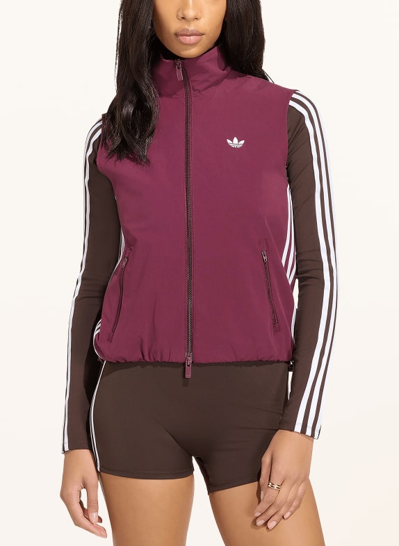 adidas Originals Gilet ADILENIUM 5.0 ROUGE FONCÉ / BLANC