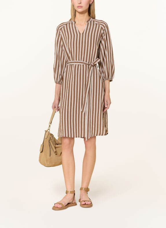 CINQUE Kleid CIDALMINO mit 3/4-Arm BRAUN / CREME