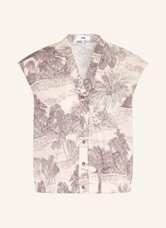 CINQUE Blusentop CIPELVINO CREME / DUNKELBRAUN