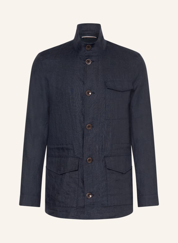 bugatti Kurtka polowa z lnu GRANATOWY