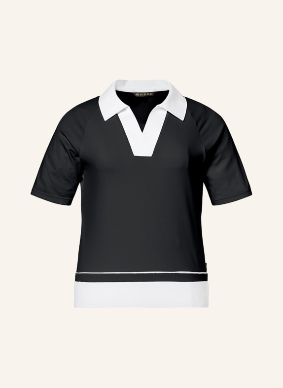 GOLDBERGH Funktions-Poloshirt PICCOLA SCHWARZ / WEISS