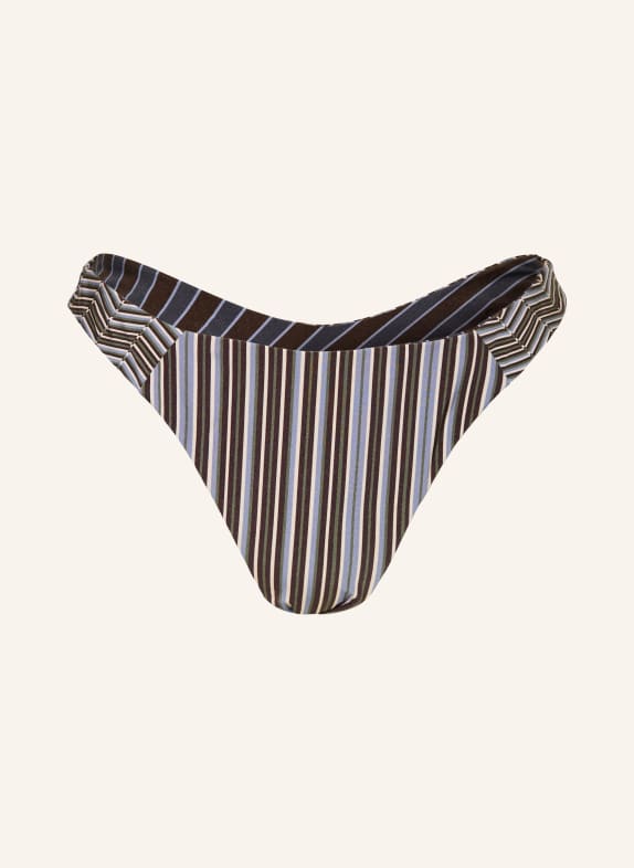 JETS Australia Bas de bikini brésilien réversible LAELIA MARRON FONCÉ / CRÈME / BLEU FONCÉ
