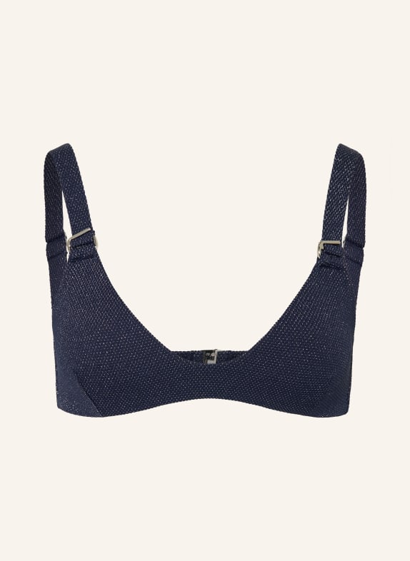 JETS Australia Bralette-Bikini-Top TIRARI NIGHTS mit Glitzergarn DUNKELBLAU / SILBER