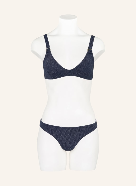 JETS Australia Bralette-bikinitop TIRARI NIGHTS met glittergaren DONKERBLAUW / ZILVER